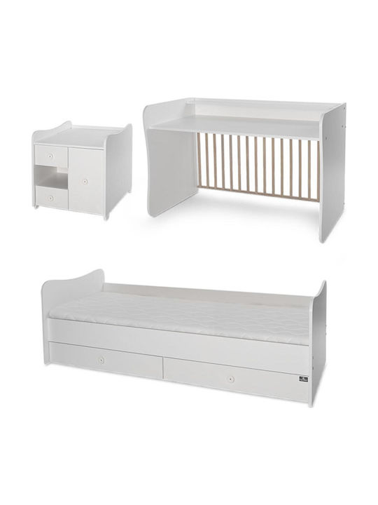 Lorelli Convertible Baby Crib Minimax White for Mattress 60x120cm