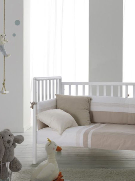 Pali Βρεφική Κούνια Λευκή για Στρώμα 60x120cm