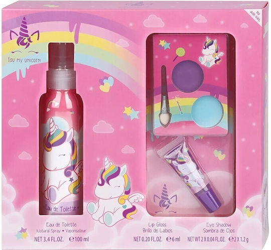 Air-Val International Παιδικό Σετ Eau de Toilette My Unicorn 100ml με Lip Gloss 6ml & Σκιές Ματιών
