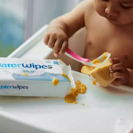 WaterWipes Hypoallergenic Baby Wipes 99.9% Water Alcohol-Free & Parabens Free 60pcs