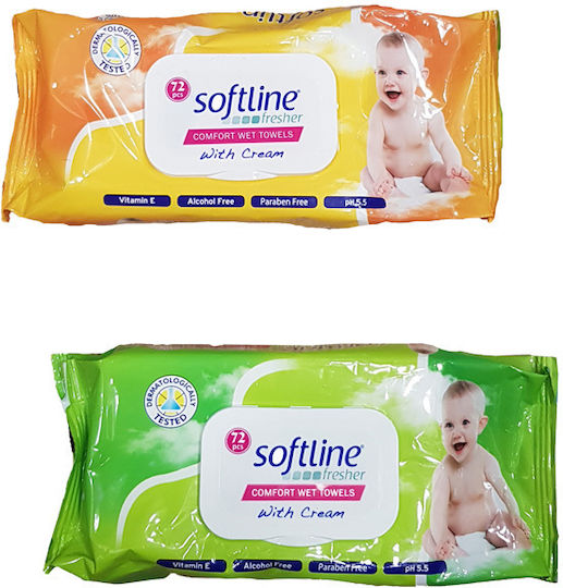 Softline Fresher Comfort Μωρομάντηλα 72τμχ