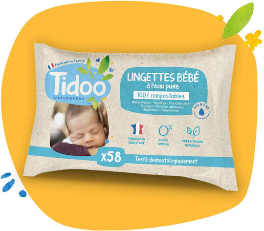 Tidoo Μωρομάντηλα 58τμχ