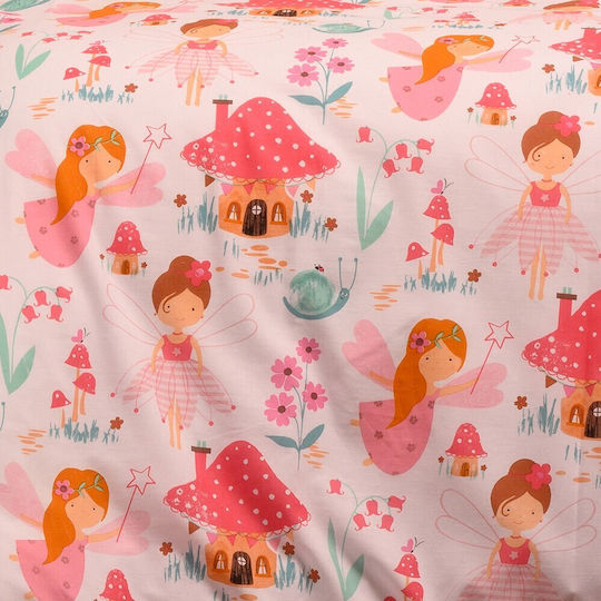 Melinen Kinderbettbezug Einzel Pink