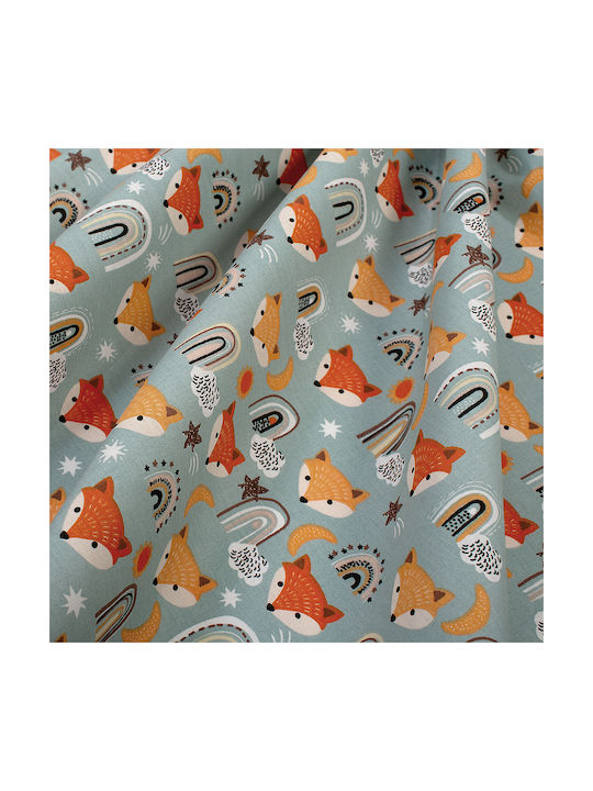 Dimcol Kids Duvet Cover Single Cotton Pale Cyan 160x240cm