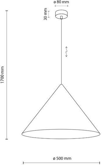 TK Lighting Висящо Осветително Тяло Бял