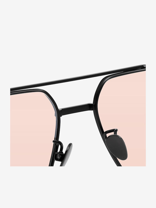 Projekt Produkt Men's Sunglasses with Black Metal Frame and Gold Lens 476464