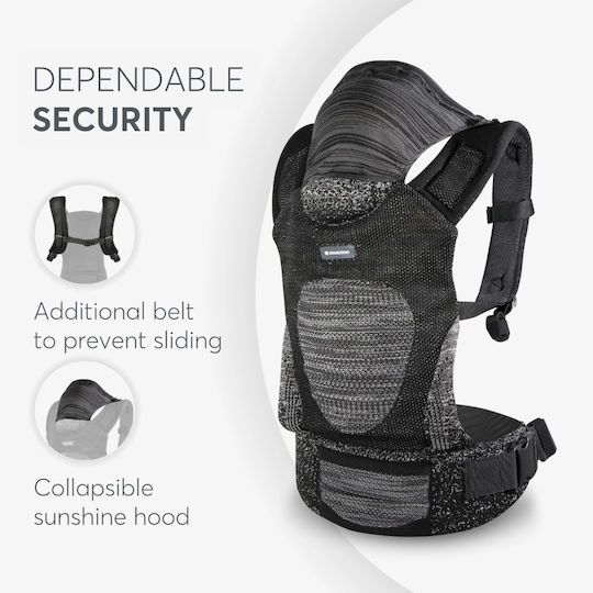Kikka Boo Klassischer Tragesack Hoody Gray mit Maximalgewicht 15kg