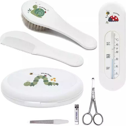 Bebejou Baby Bath Bohemian Garden with Thermometer White
