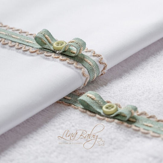 Lina Baby Set Christening Oilcloths White 2 Pieces