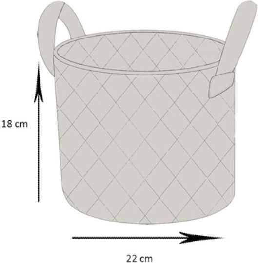 Minene Stripes Nursery Storage Basket Gray