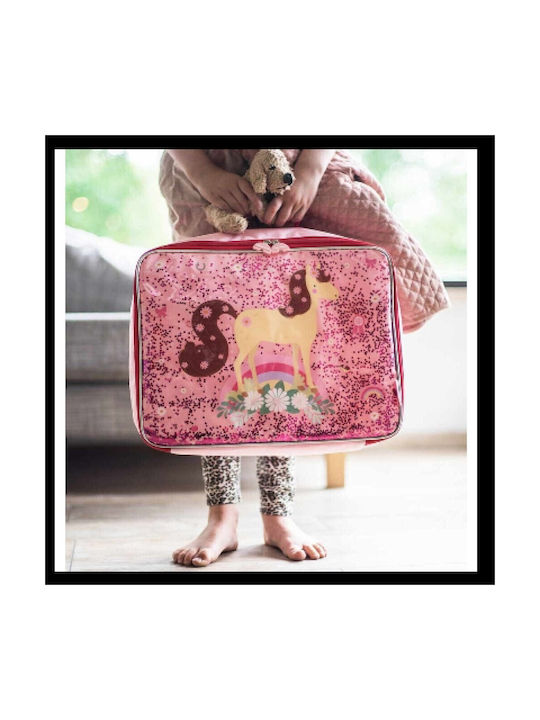 A Little Lovely Company Βρεφικό Νεσεσέρ Καλλυντικών Glitter Horse Φούξια