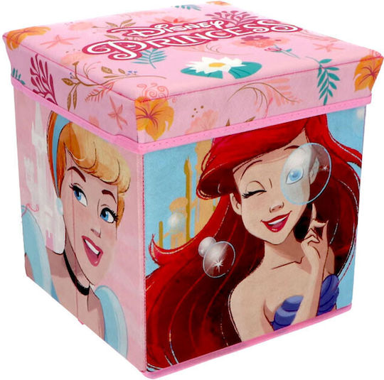 Disney Home Prinzessin 08 Hocker-Box 30x30x30 Koralle 100% Polyester