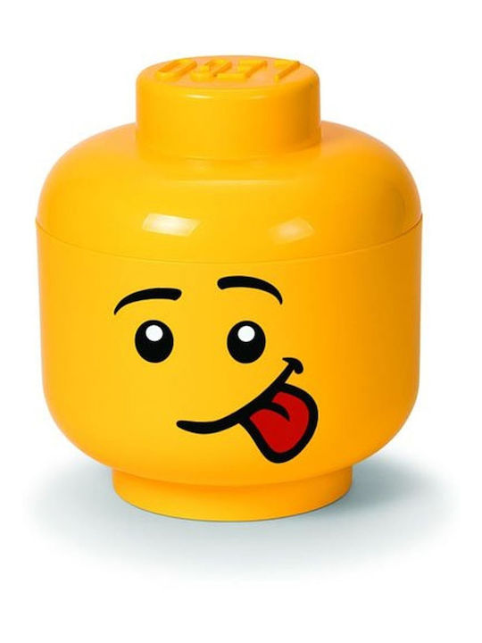LEGO Παιδικό Κουτί Αποθήκευσης από Πλαστικό Head Κίτρινο 24x24x27cm