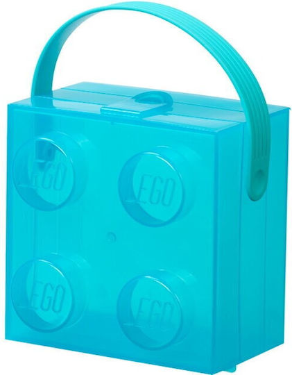 LEGO Kinder Aufbewahrungsbox aus Kunststoff Hellblau 16x16x11cm 1Stück