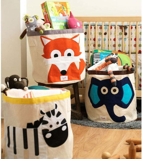 3 Sprouts Children's Storage Basket made of Fabric Lama Light Blue 43x43x45cm 1pcs