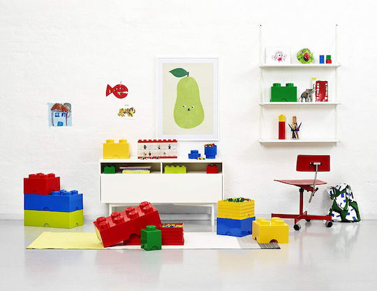 LEGO Παιδικό Κουτί Αποθήκευσης από Πλαστικό 1 Round Μπλε 12x12x12cm