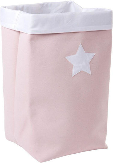 Childhome Children's Laundry Basket made of Fabric Canvas Star Pink 32x32x32cm 1pcs