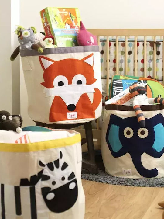 3 Sprouts Children's Storage Basket made of Fabric Fox Red 43x43x45cm 1pcs