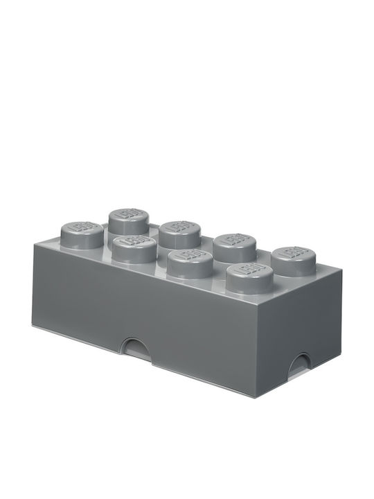 LEGO Children's Storage Box made of Plastic 8-Stud Gray 50x25x17cm 1pcs
