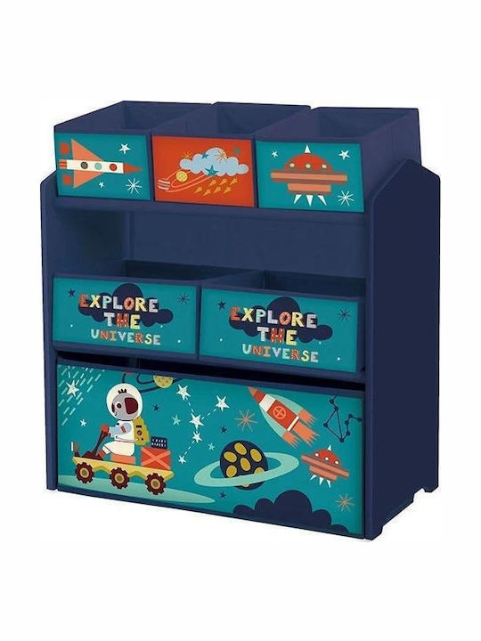 U-Grow Система за съхранение на играчки от текстил син 63x30x60см