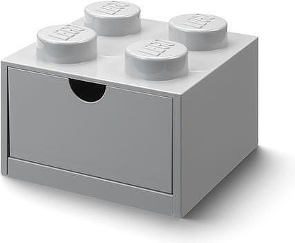 LEGO Children's Storage Box made of Plastic 4 Knobs Gray 32x16x11cm 1pcs