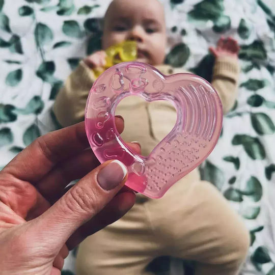 Akuku Heart Teething Ring with Water from Silicone for 3 m+