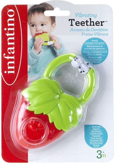 Infantino Strawberry Teething Rattle Made of Plastic for 0 m+
