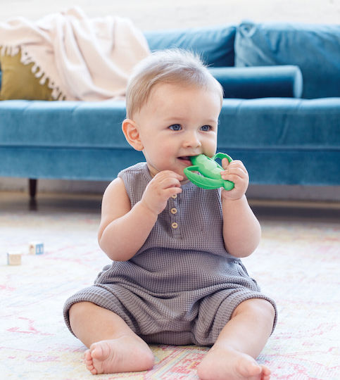 Infantino Lil' Nibble Pea Silicone Teething Ring for 0 m+