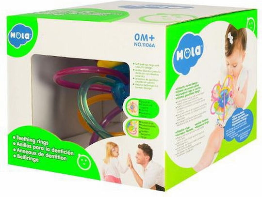 Hola Toys Μασητική Κουδουνίστρα Οδοντοφυΐας από Πλαστικό για 0 m+