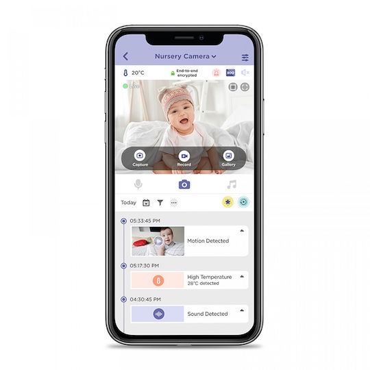 Hubble Connected Nursery Pal Essential Drahtlose Babyüberwachung , Zwei-Wege-Kommunikation & Schlaflieder