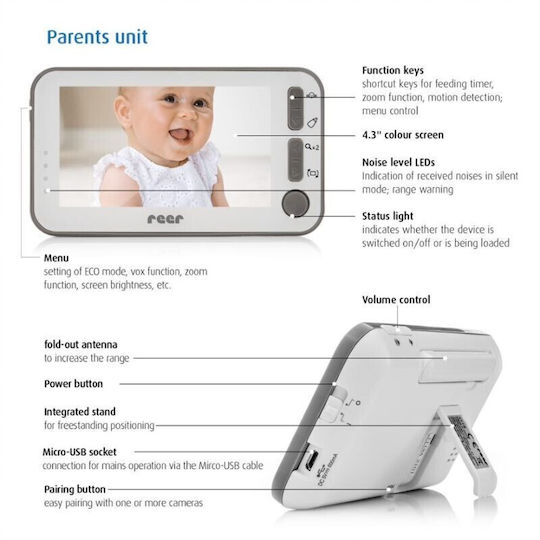 Reer Babycam L Baby Monitors with Two-Way Audio