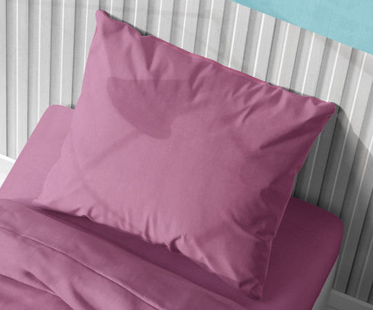 Dimcol Solid Kids Cotton Pillowcase 50x70cm Lilac 1930813106249274