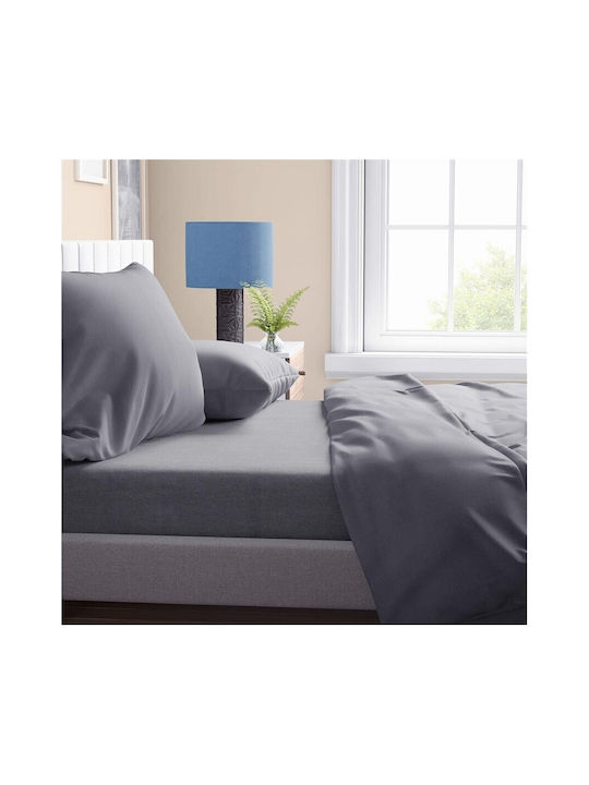 Dimcol Solid Kids Cotton Pillowcase 50x70cm Dark Grey 1930813106249592