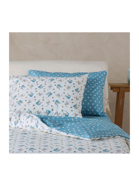 Kentia Mesmer A Kids Cotton Pillowcase Set 50x70cm Blue