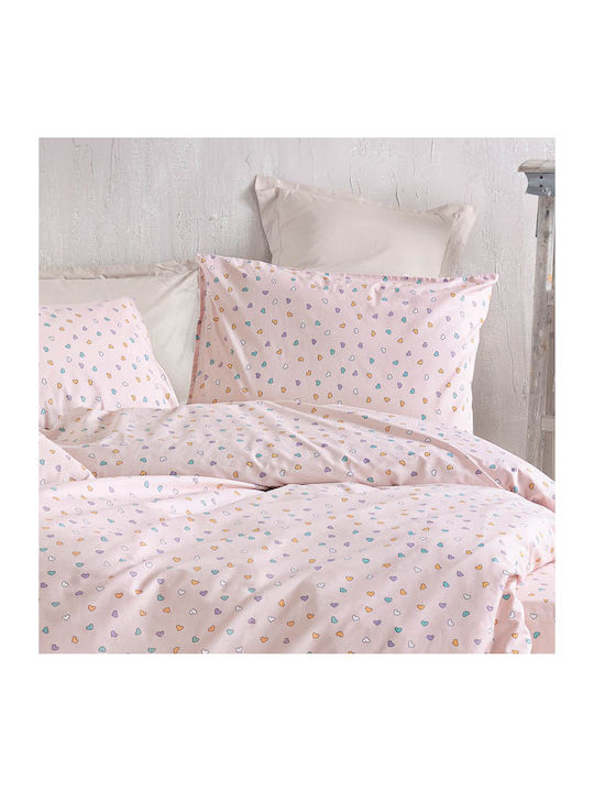 Rythmos Tiny Heart Kids Cotton Pillowcase 50x70cm Somon