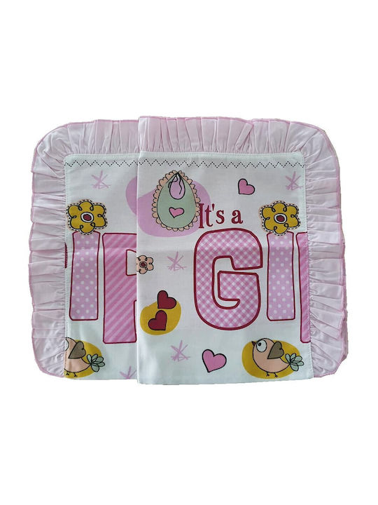 Beboulino It's a Girl Set de față de pernă pentru copii din bumbac 100% 35x45buc Pink 703-1849-3545