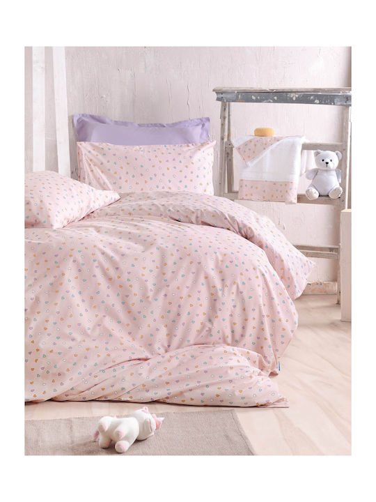 Rythmos Tiny Heart Kids Cotton Pillowcase 50x70cm Somon