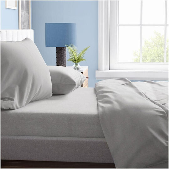 Dimcol Solid Față de pernă pentru copii din bumbac 100% 50x70buc Gri 1930813106249664