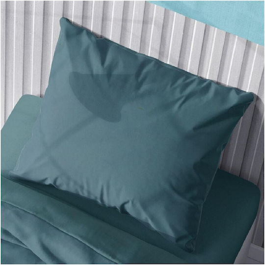Dimcol Solid Față de pernă pentru copii din bumbac 100% 50x70cm Petrol