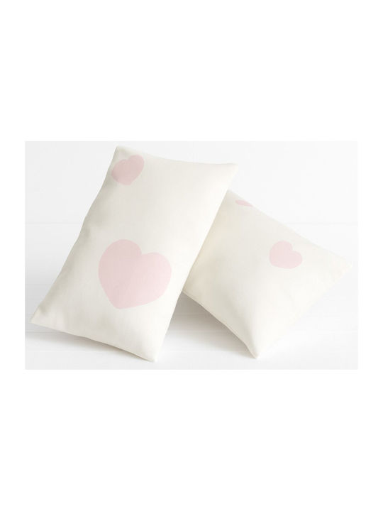 Beboulino Set de față de pernă pentru copii din bumbac 100% 20x30cm Pink