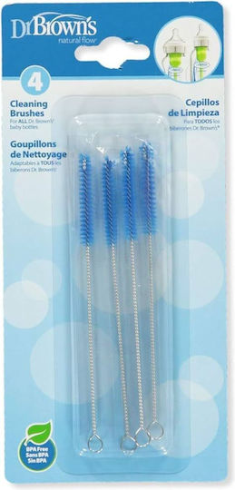Dr. Brown's Cleaning Brush for Baby Bottles Blue 4pcs