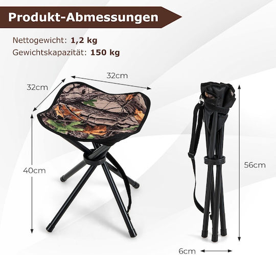 Costway Beach Chair Waterproof 32x32x40cm Set 2 Pieces