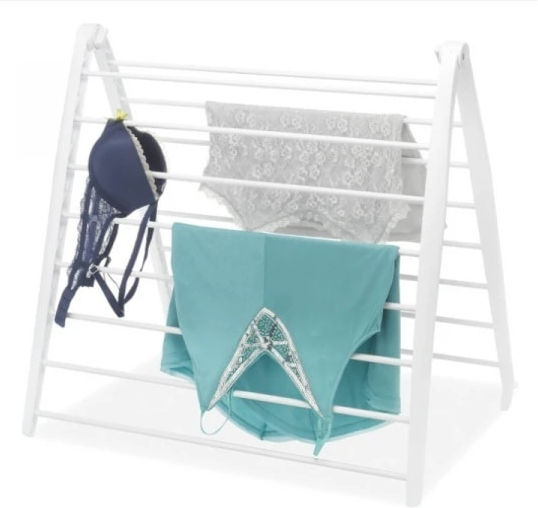 Compact Folding Floor Clothes Drying Rack Metallic With Hanging Length 20m