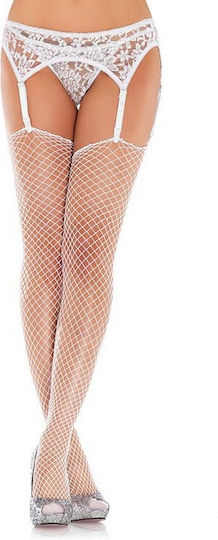 Leg Avenue 8888 Дантелени Жартиери С Тангички Комплект Жартиери С Дантела Бели
