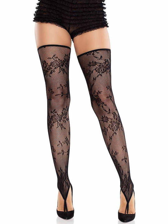 Leg Avenue Lace Footless Sexy Κάλτσες Μαύρες
