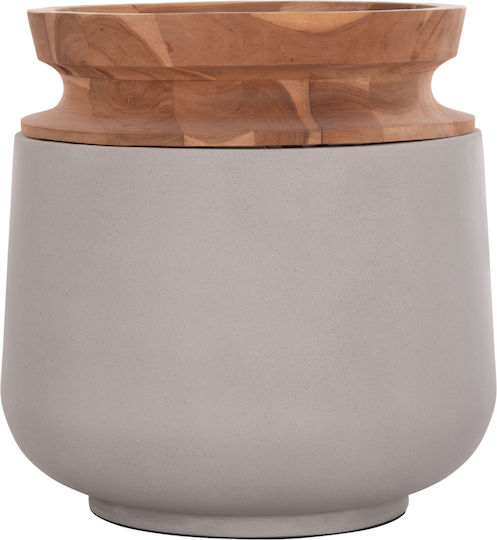 HomeMarkt Decorative Vase Linter Gray 41x41x47cm