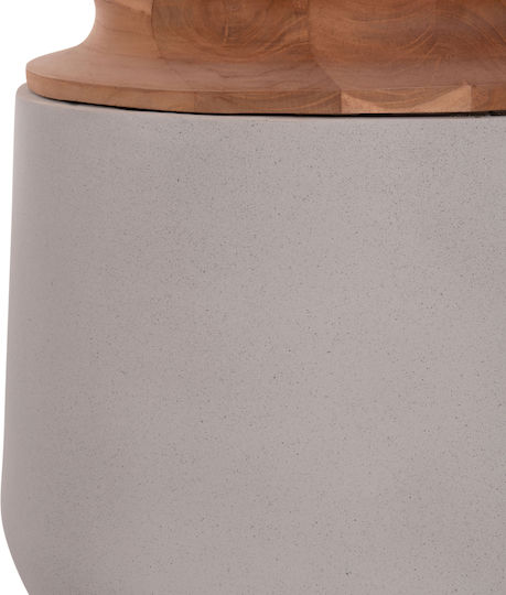 HomeMarkt Decorative Vase Linter Gray 41x41x47cm