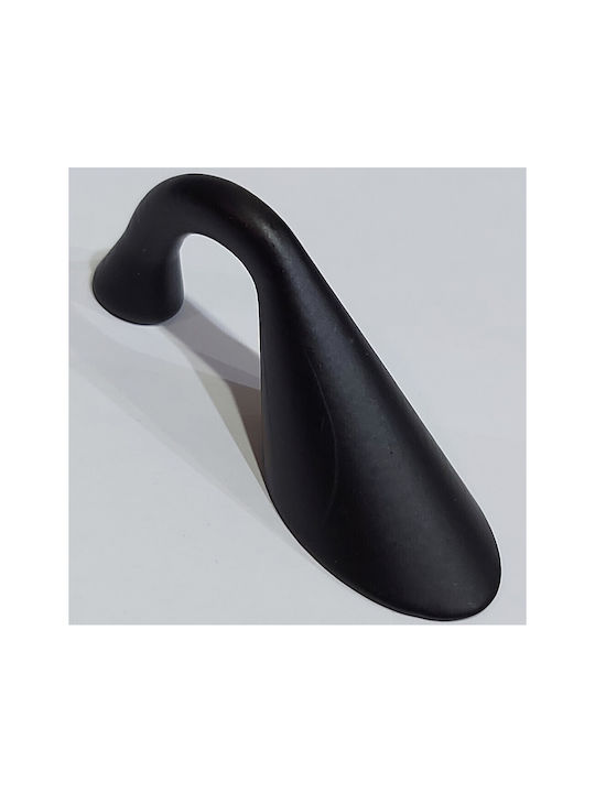 Italienischer Möbelgriff Eureka 11649-032-10c1 Maße 3,2cm Schwarz-matt
