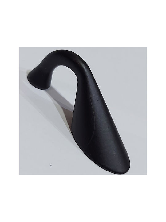 Italienischer Möbelgriff Eureka 11649-032-10c1 Maße 3,2cm Schwarz-matt