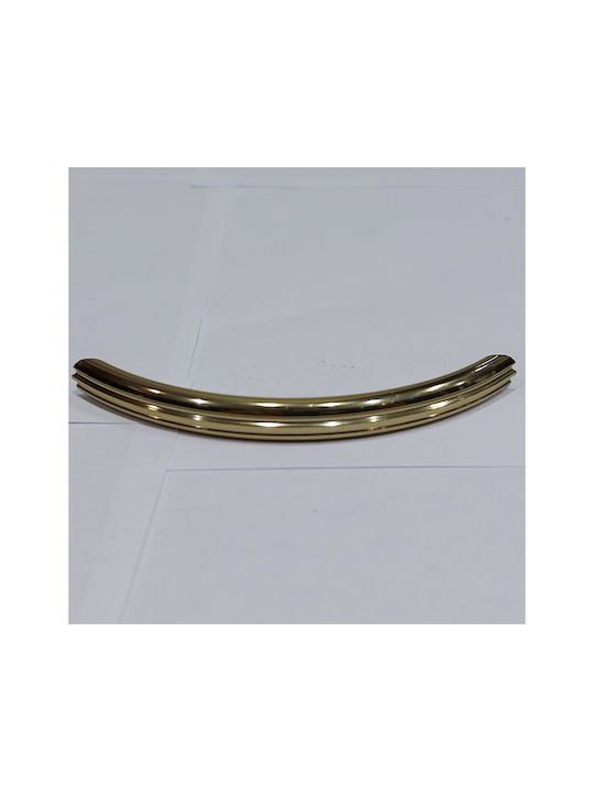 Italian Brass Furniture Handle Eureka 11083-096-may Gold Glossy Size 9.6cm